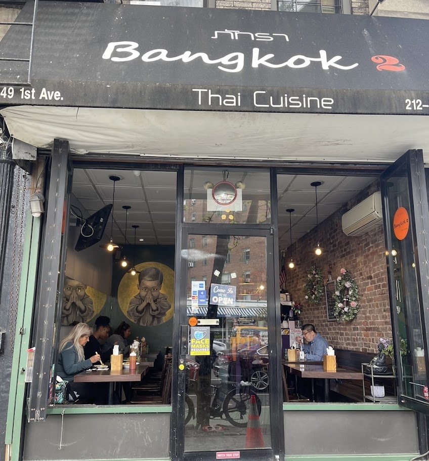 Bangkok 2 Thai restaurant exterior.