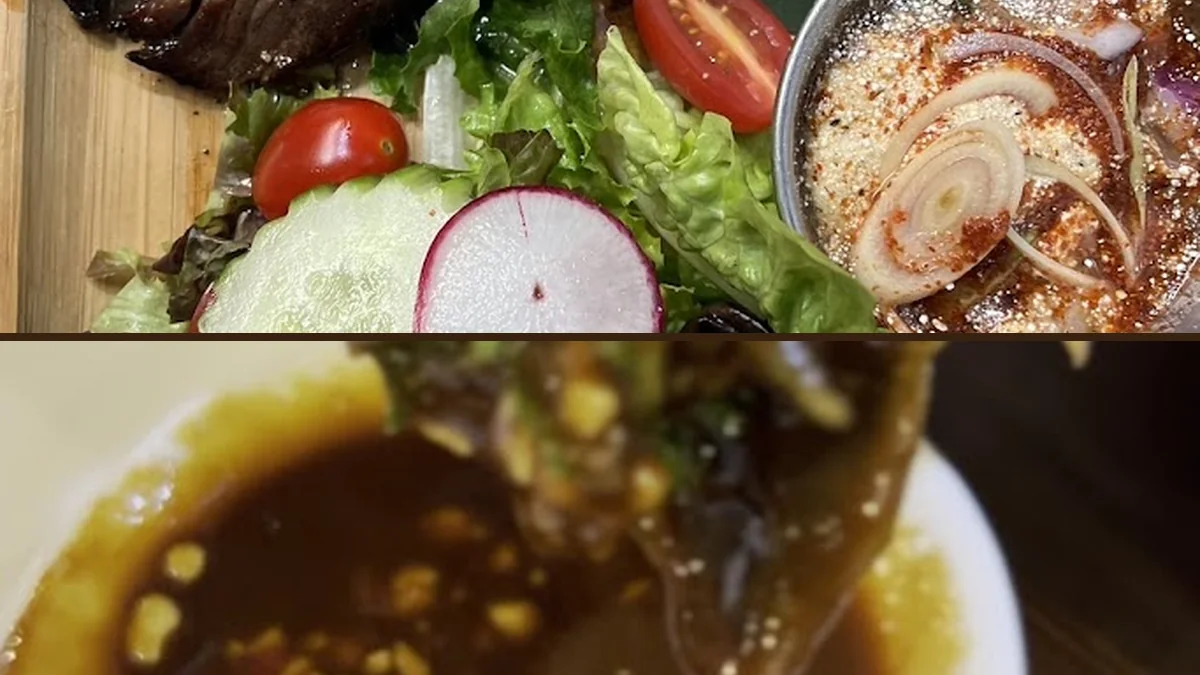 Thai dishes on a restaurant table.